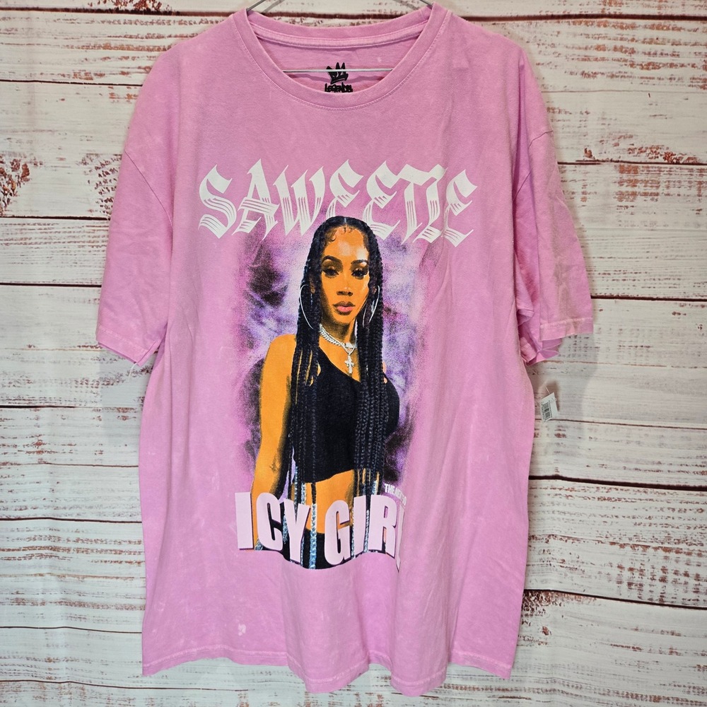 Legends Saweetie Icy‎ Girl Pink Graphic Tee Shirt Women's XL NEW w/ tag!